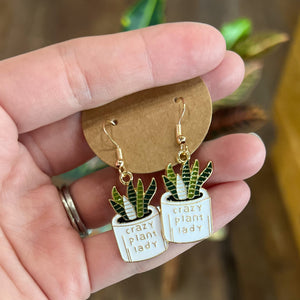 Crazy Plant Lady Earrings